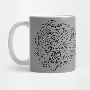 Doodle Line Art Mug